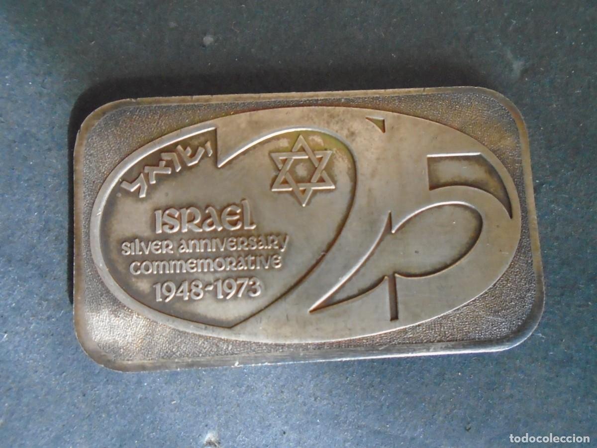 (PLA-240700)LINGOTEDEPLATAFINA999UNAONZAISRAEL1973-PATINA