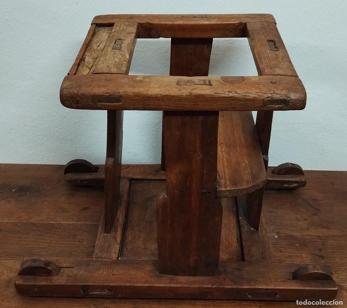 Antig&uuml;edades: TRONA CON RUEDAS SIGLO XIX - Foto 3
