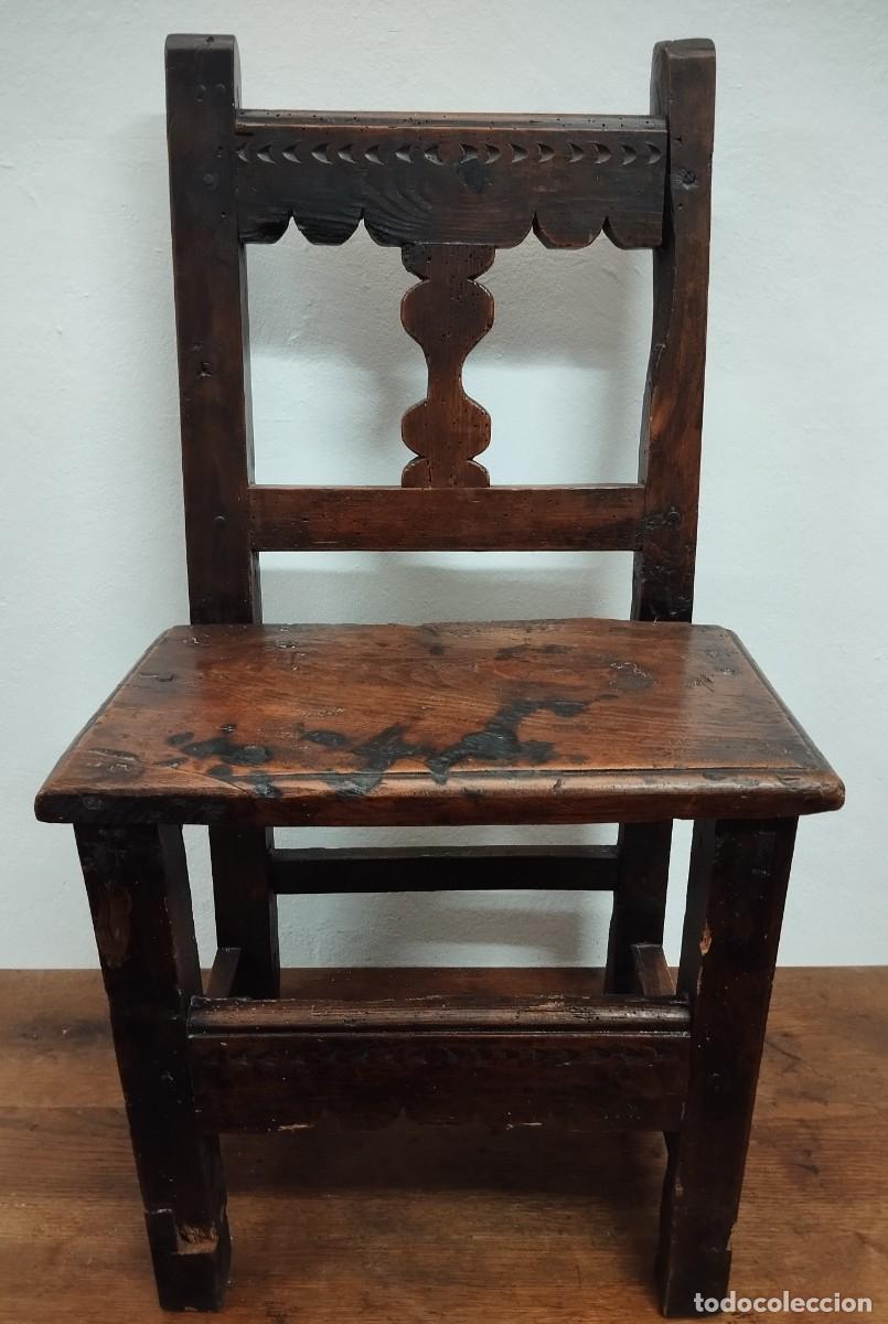 Antig&uuml;edades: SILLA RUSTICA SIGLO XVIII - Foto 2