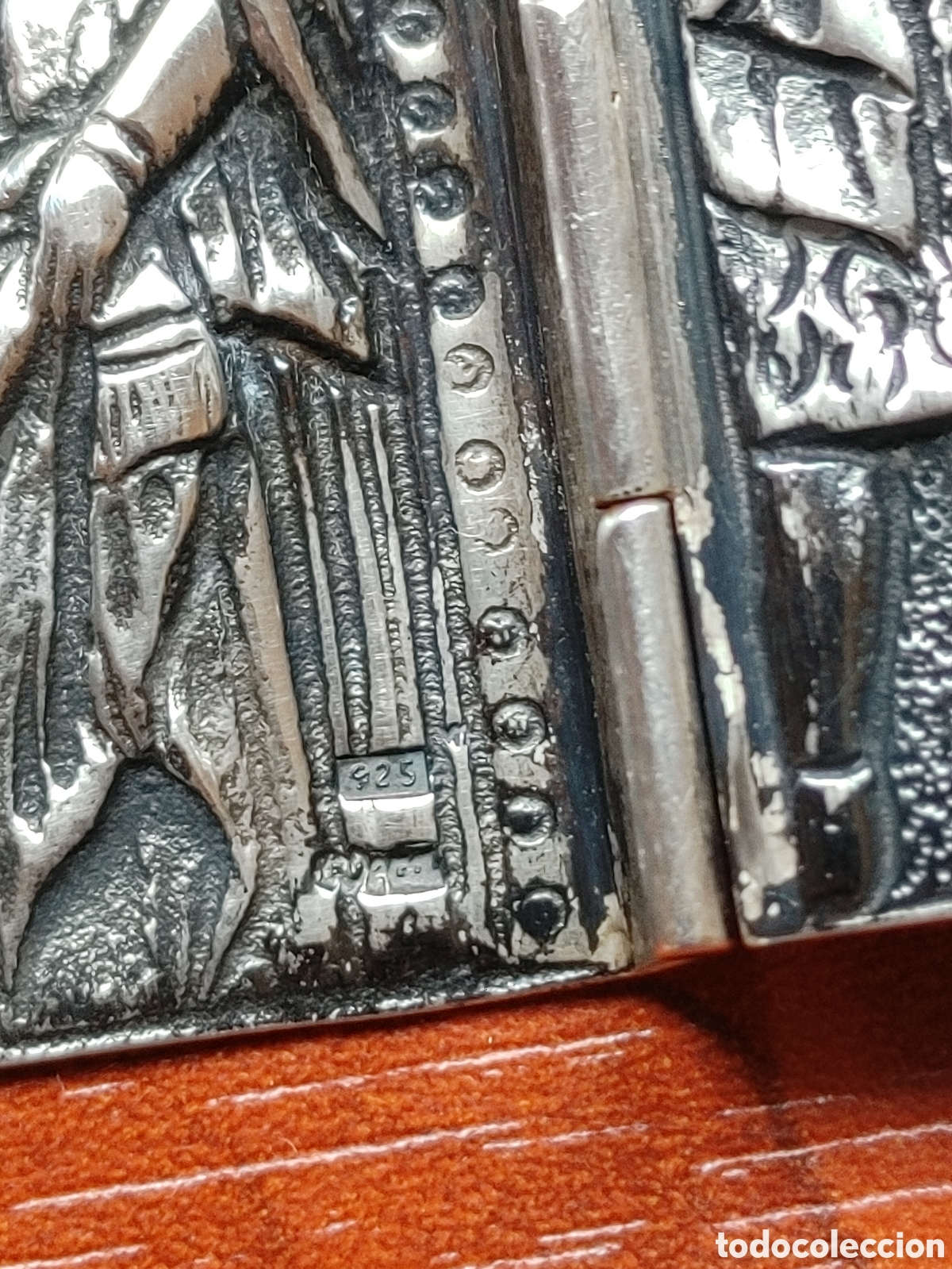 Antig&uuml;edades: Triptico en plata punzonada. - Foto 4