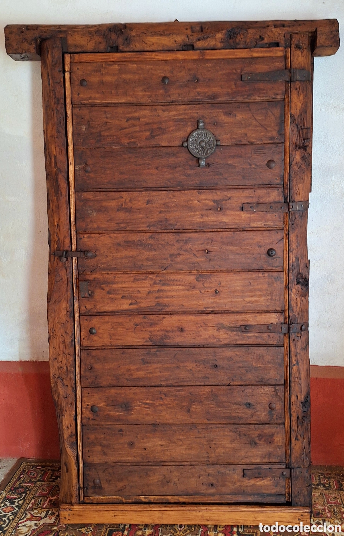 Antig&uuml;edades: Puerta antig&uuml;a de madera y forja - Foto 3