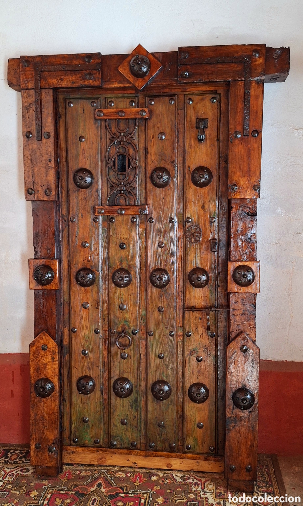 Antig&uuml;edades: Puerta antig&uuml;a de madera y forja - Foto 4