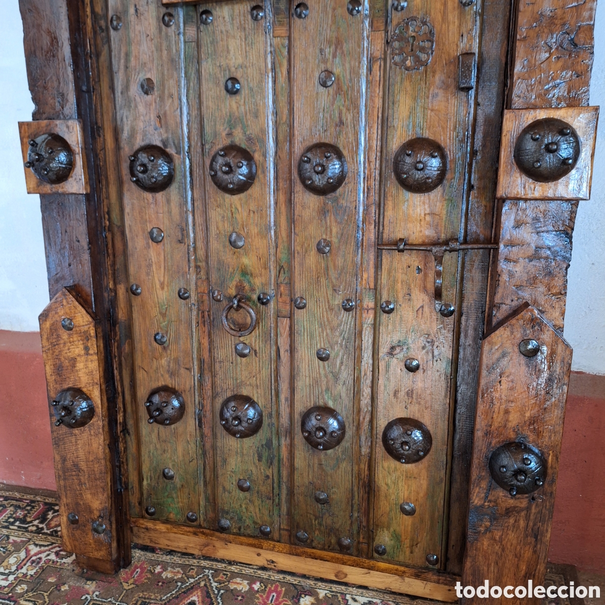 Antig&uuml;edades: Puerta antig&uuml;a de madera y forja - Foto 6