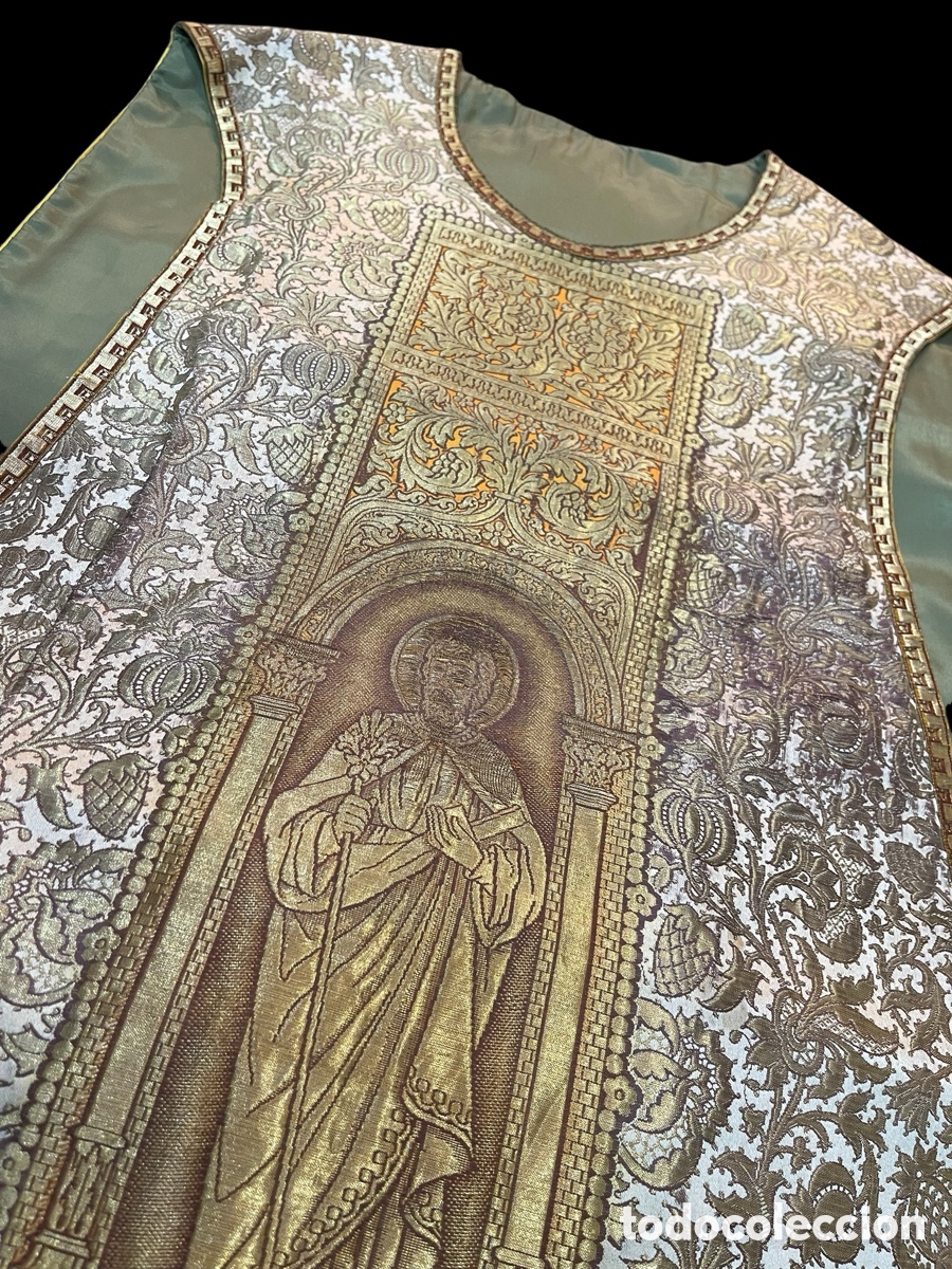 Antig&uuml;edades: Casulla francesa brocada - Foto 3