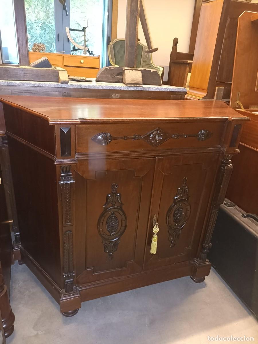 Antig&uuml;edades: ANTIGUO ENTREDOS EN MADERA DE CAOBA- RESTAURADO - Foto 2