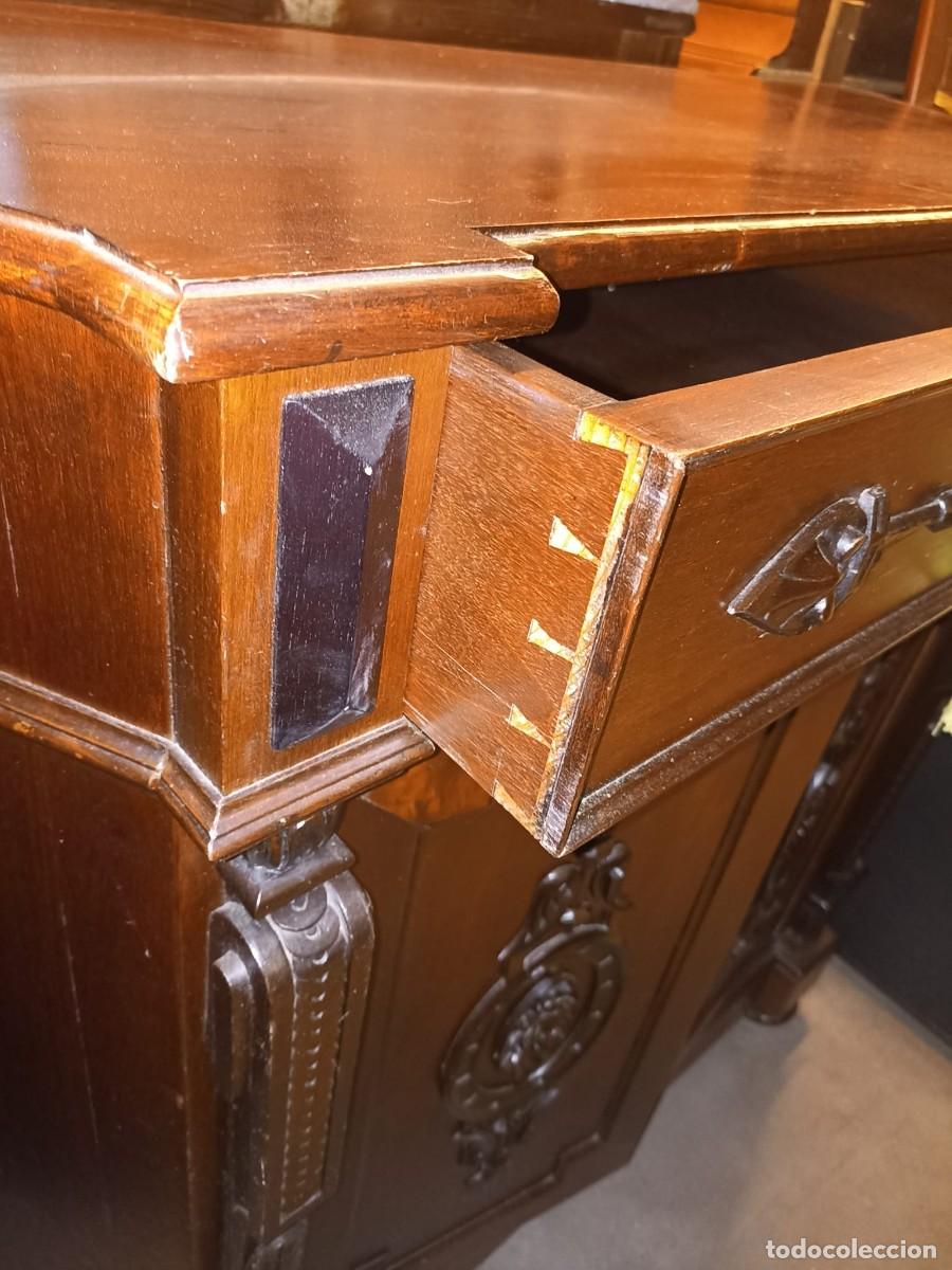 Antig&uuml;edades: ANTIGUO ENTREDOS EN MADERA DE CAOBA- RESTAURADO - Foto 3