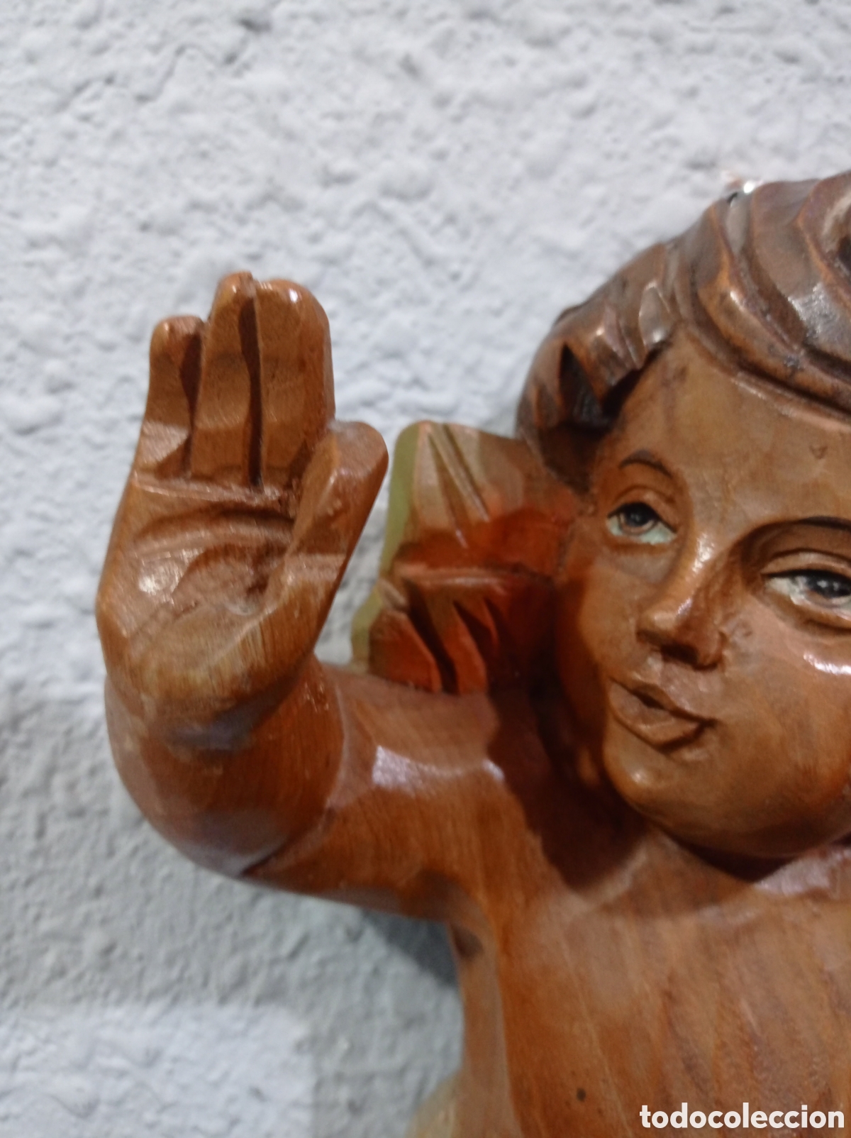 Antig&uuml;edades: &Aacute;ngeles de madera tallada - Foto 4