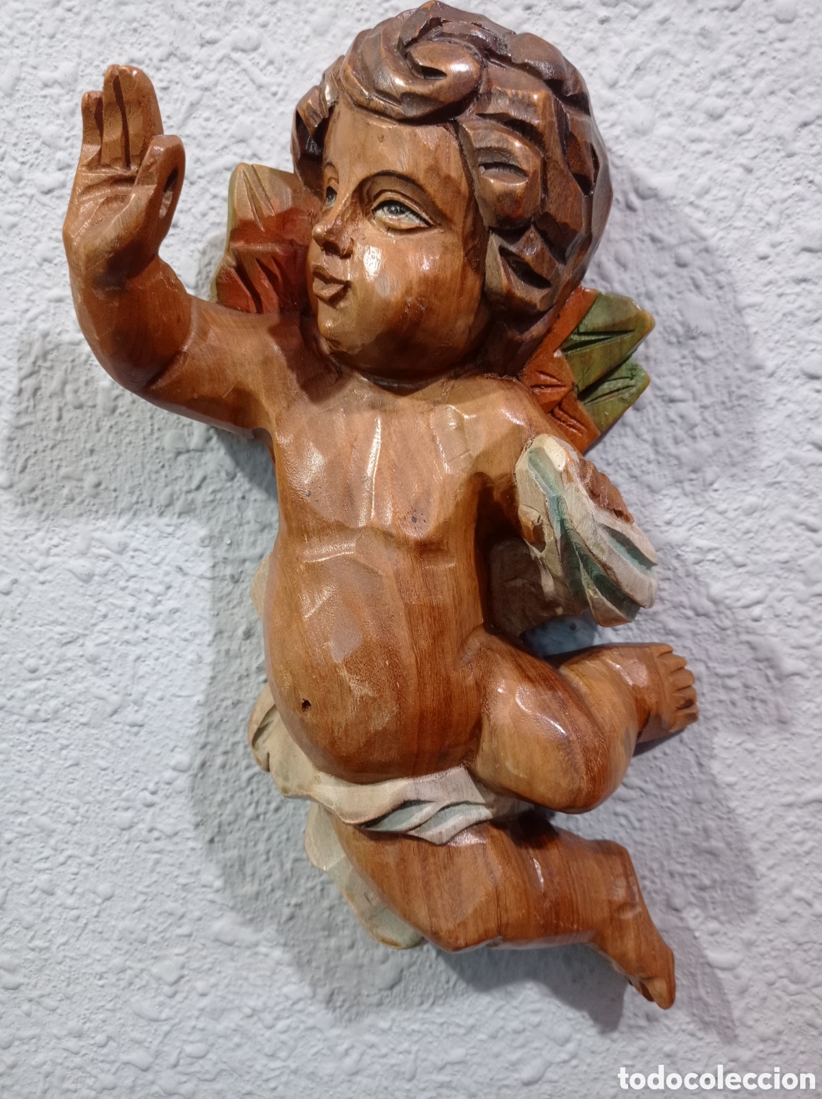 Antig&uuml;edades: &Aacute;ngeles de madera tallada - Foto 1