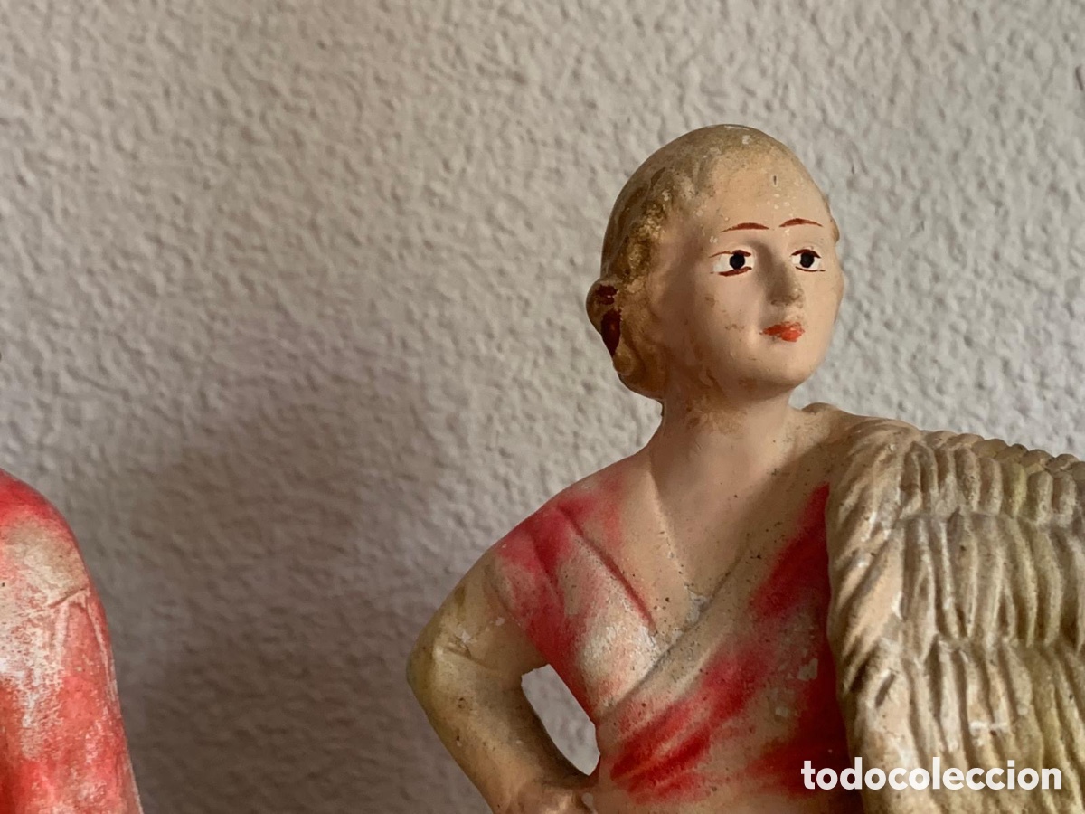 Antig&uuml;edades: PAREJA DE FIGURAS POPULARES - Foto 4