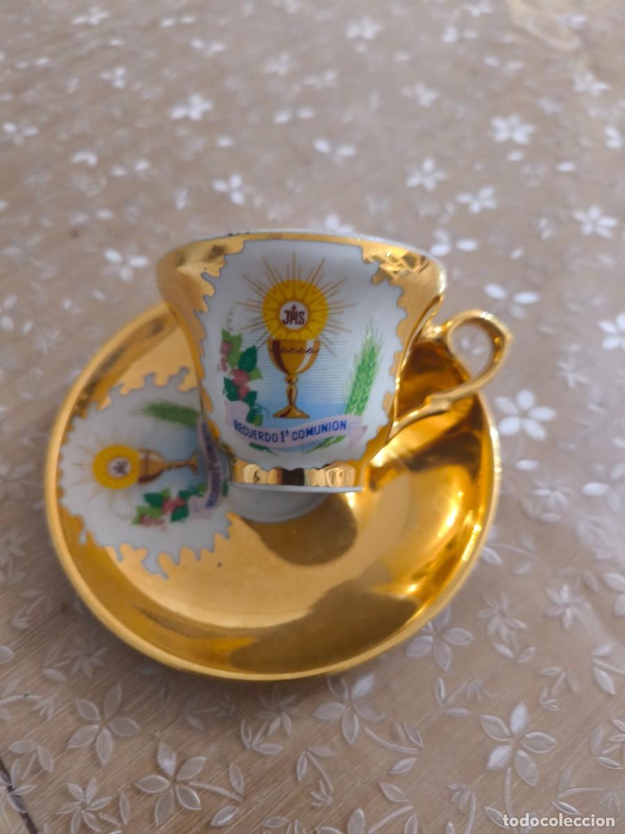 Antig&uuml;edades: Taza caf&eacute; Recuerdo primera comuni&oacute;n - Foto 2