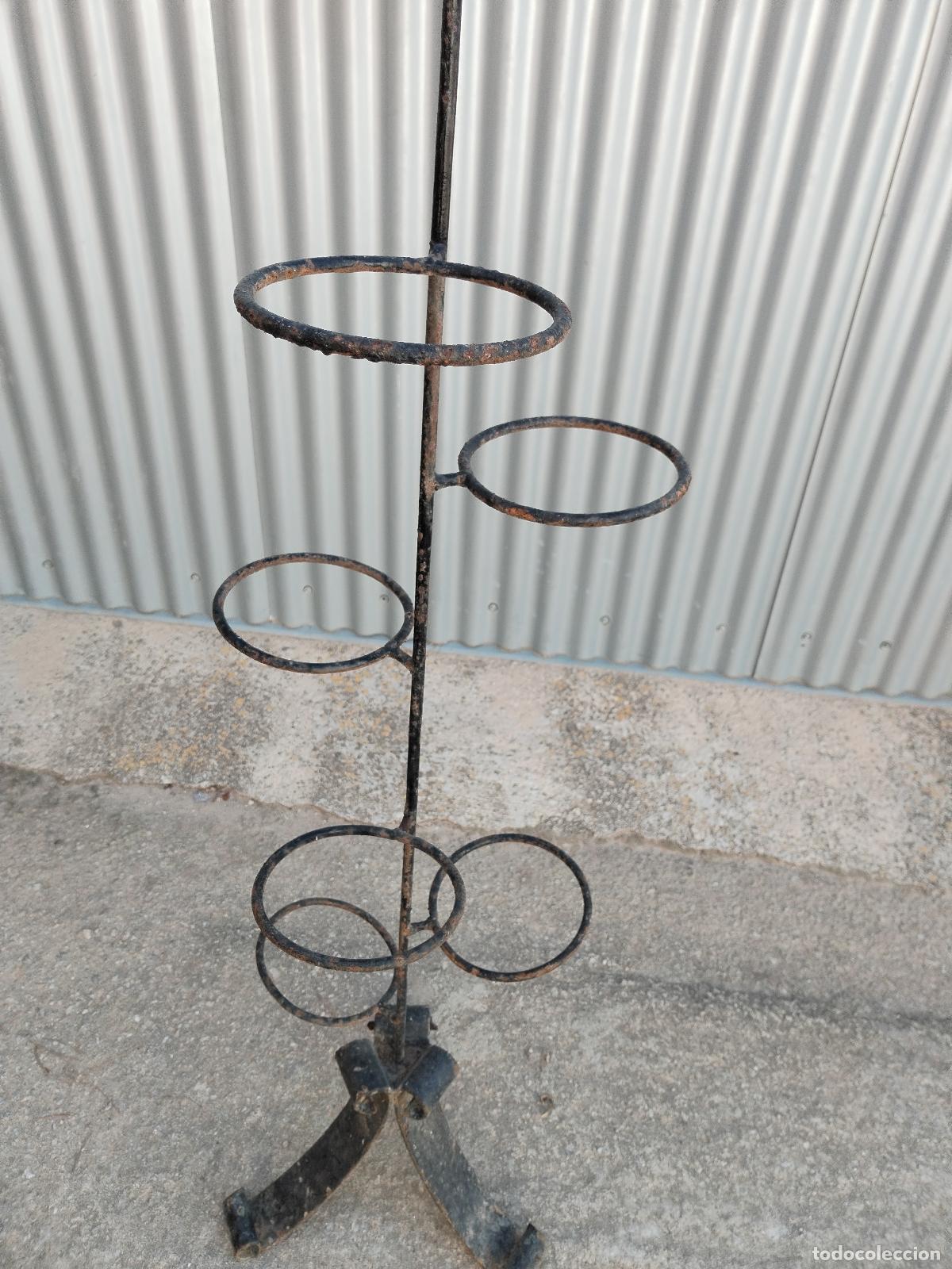 Antig&uuml;edades: macetero de hierro forja para 6 macetas - Foto 5