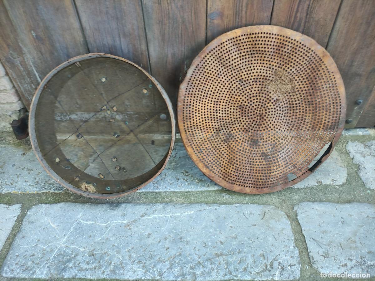Antig&uuml;edades: Pareja de cedazo, criba, zaranda - Foto 4