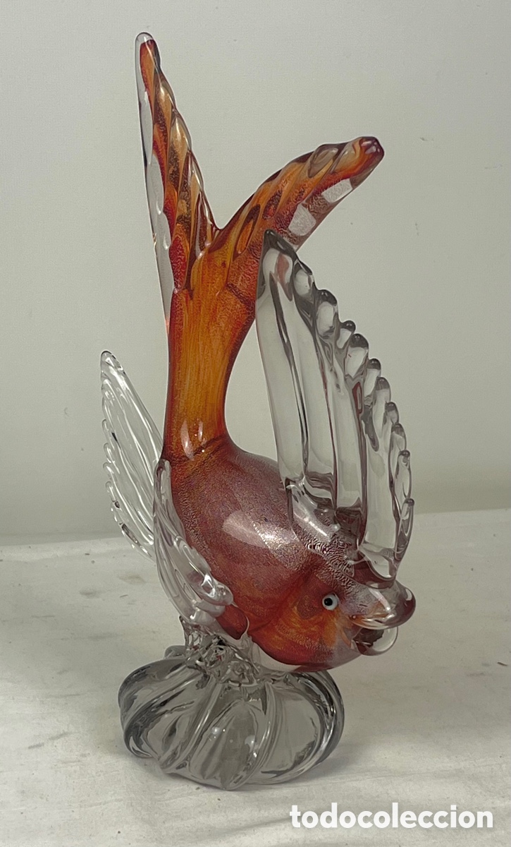 Antig&uuml;edades: GRAN PEZ DE CRISTAL DE MURANO - 33 CM - Foto 1