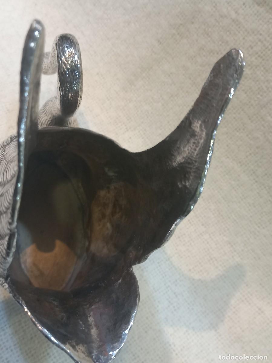 Antig&uuml;edades: DOS CISNES &uml;ALPACA PLATEADA&uml; 21cm y 19cm - Foto 16