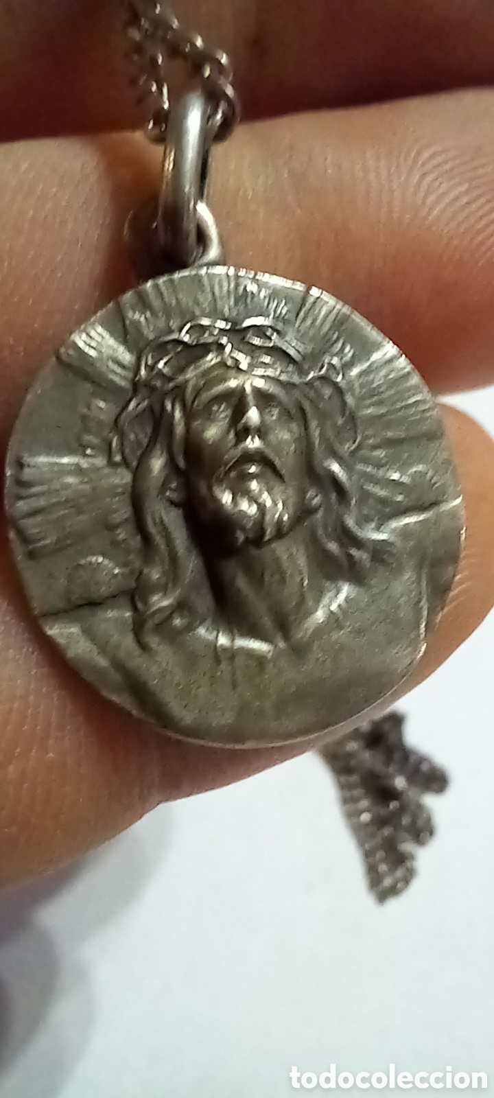 Antig&uuml;edades: ANTIGUA MEDALLA DE CRISTO - Foto 7