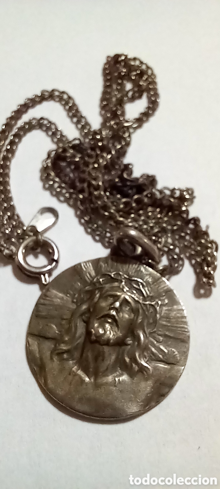 Antig&uuml;edades: ANTIGUA MEDALLA DE CRISTO - Foto 8