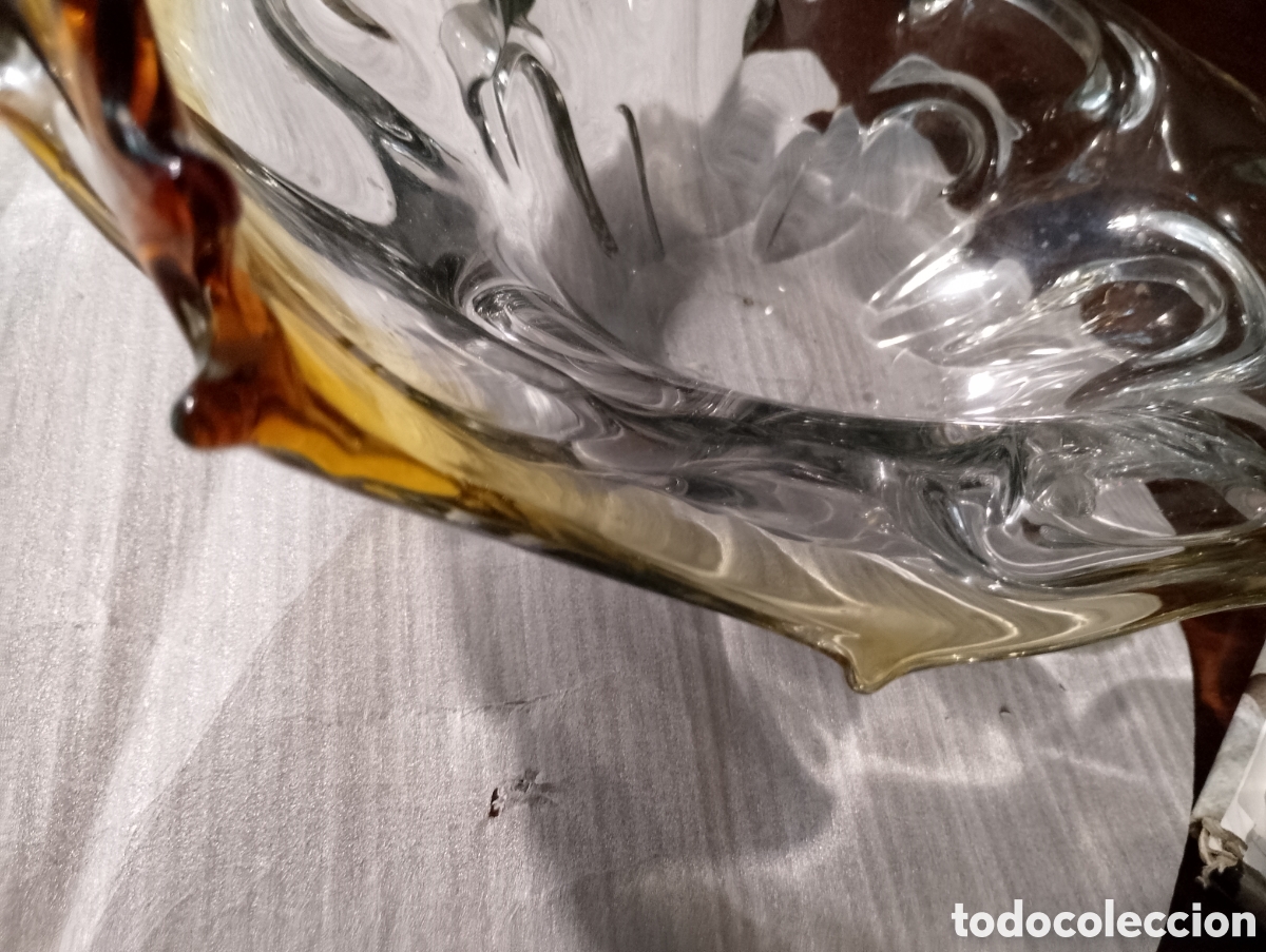 Antig&uuml;edades: CENTRO DE MESA CRISTAL TOPACIO - Foto 5