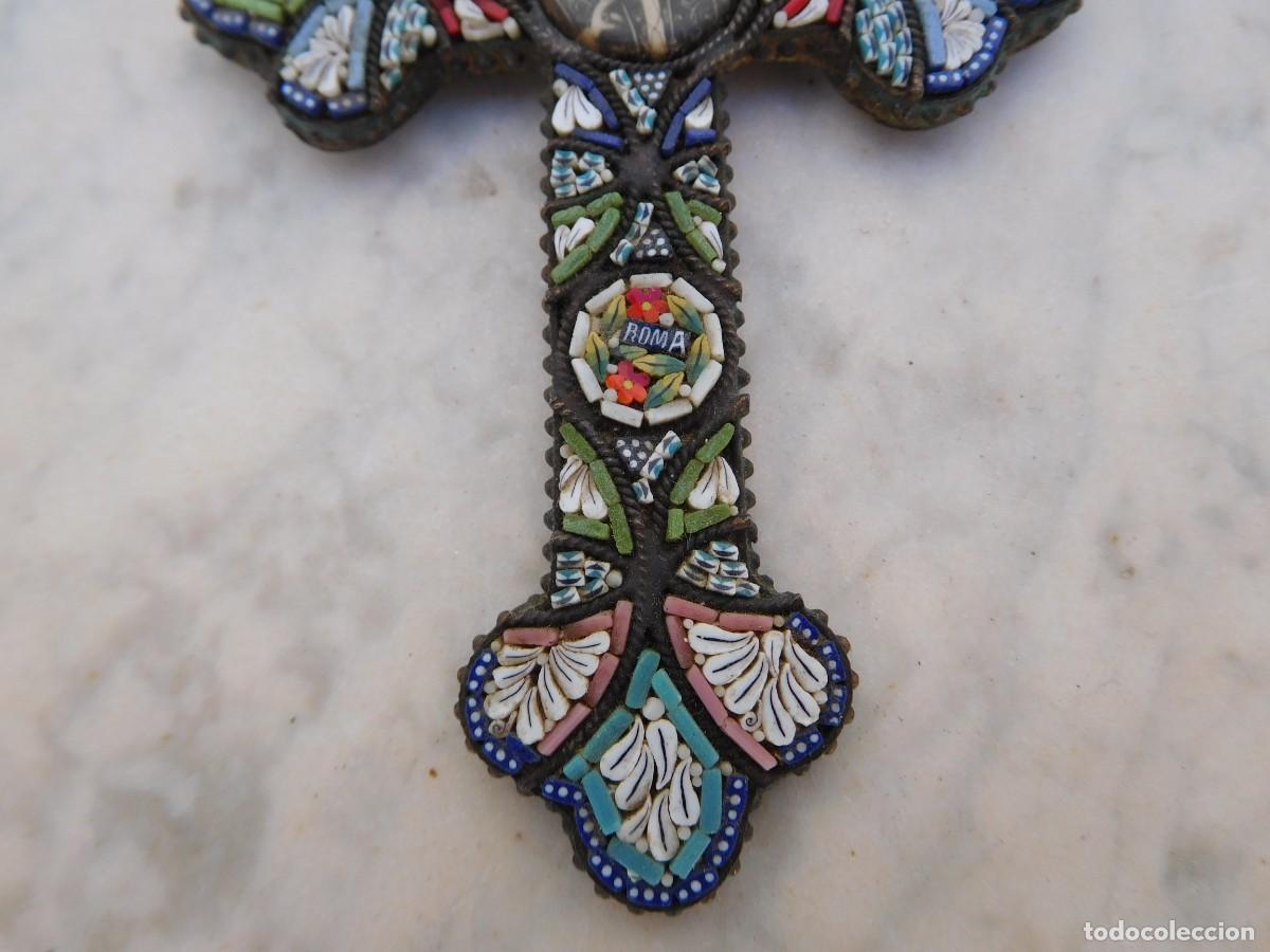 Antig&uuml;edades: Cruz antigua de micro mosaico - Foto 3