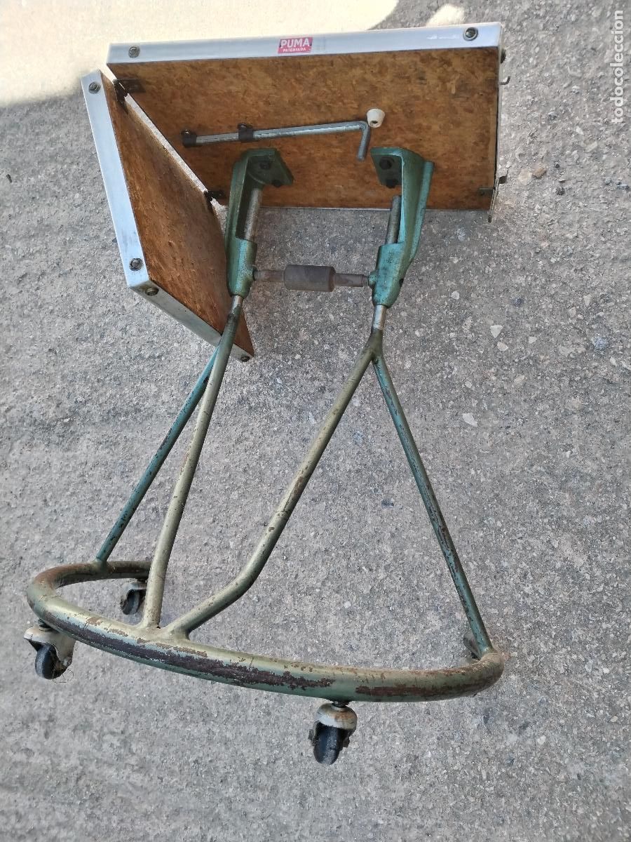 Antig&uuml;edades: mesa con ala industrial marca puma - Foto 8