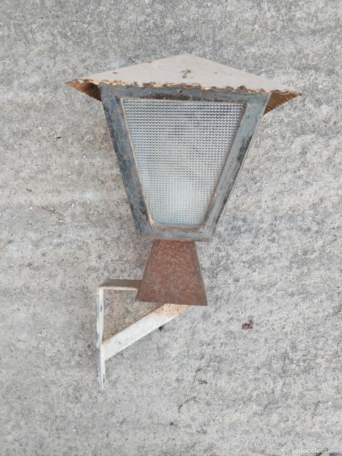 Antig&uuml;edades: antiguo aplique farol de forja - Foto 7