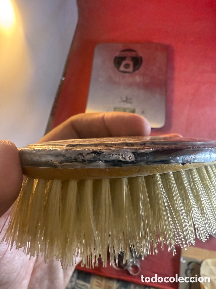 Antig&uuml;edades: Cepillo de mano alpaca - Foto 3