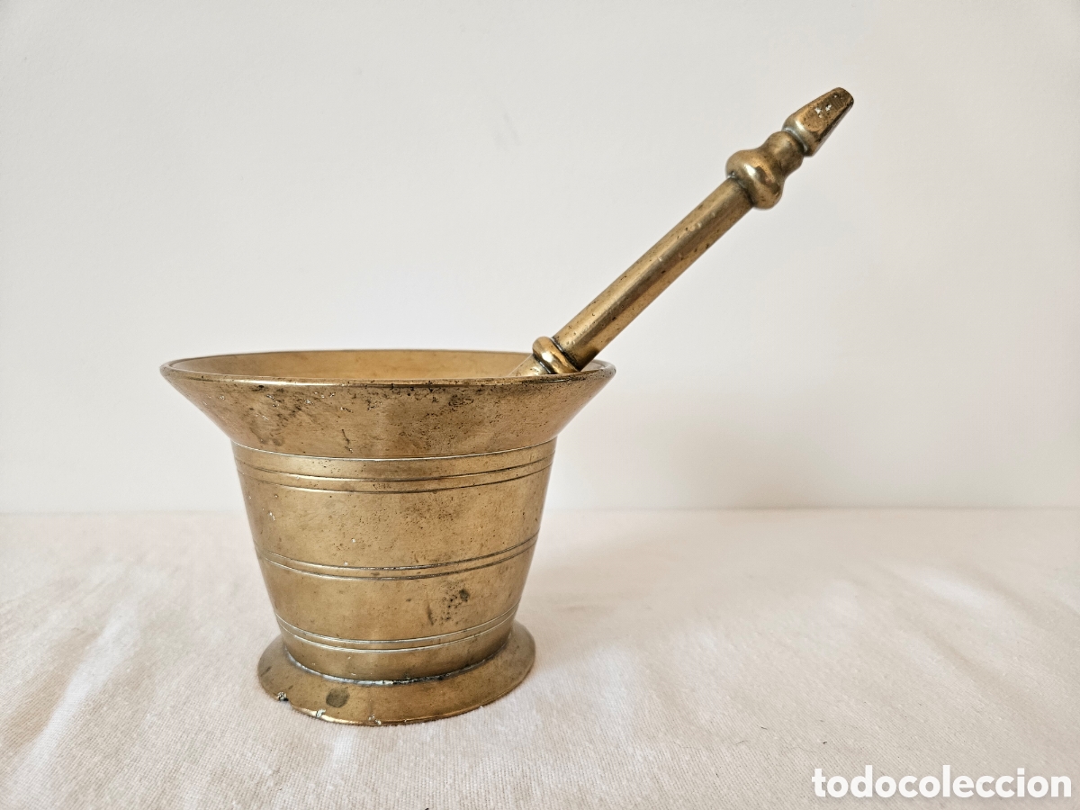 Antig&uuml;edades: Mortero Almirez grande Bronce - Foto 2