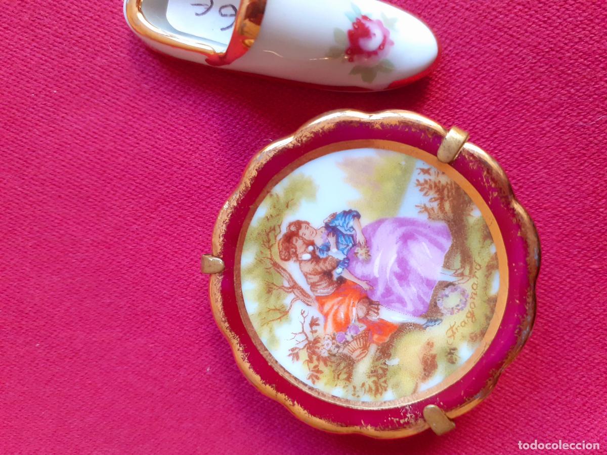 Antig&uuml;edades: Zapatito y platito de Limoges - Foto 1