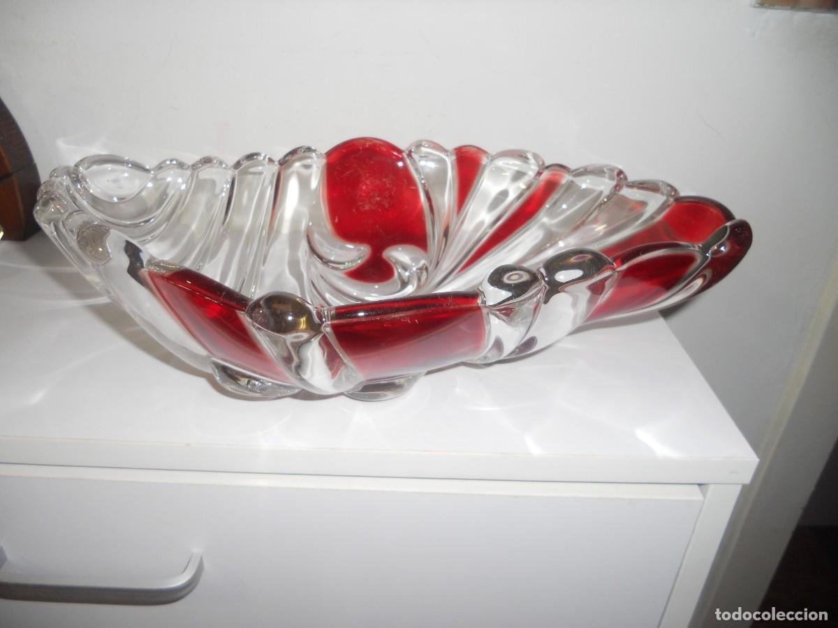 Antig&uuml;edades: ALTIGUO CENTRO DE MESA DE CRISTAL TRABAJADO - Foto 1