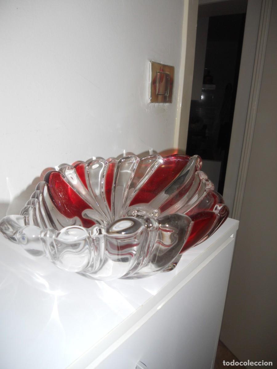 Antig&uuml;edades: ALTIGUO CENTRO DE MESA DE CRISTAL TRABAJADO - Foto 2