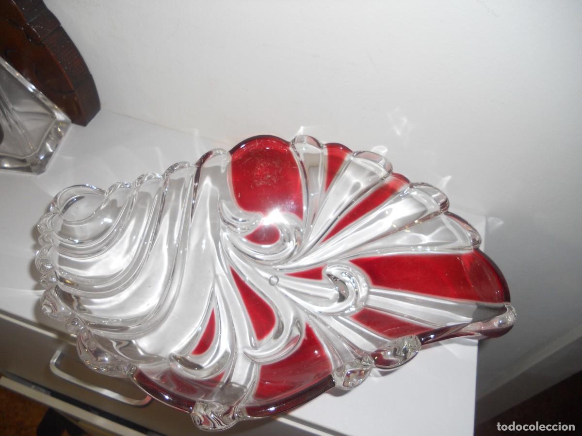 Antig&uuml;edades: ALTIGUO CENTRO DE MESA DE CRISTAL TRABAJADO - Foto 3