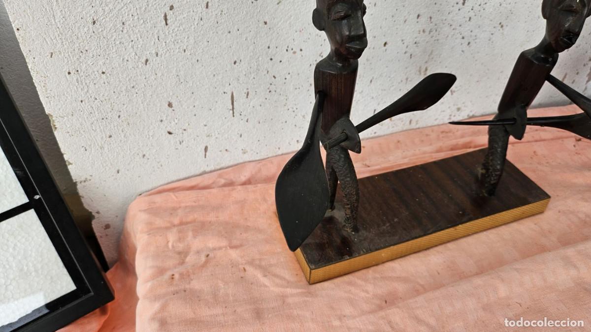 Antig&uuml;edades: cano de figura de madera africana - Foto 2