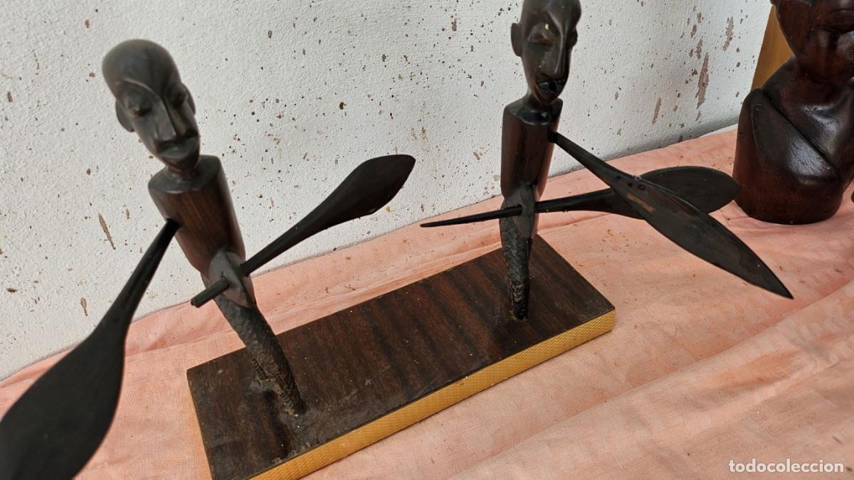 Antig&uuml;edades: cano de figura de madera africana - Foto 3