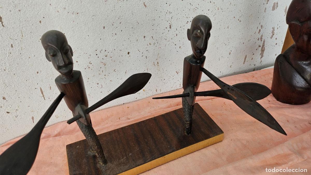 Antig&uuml;edades: cano de figura de madera africana - Foto 4
