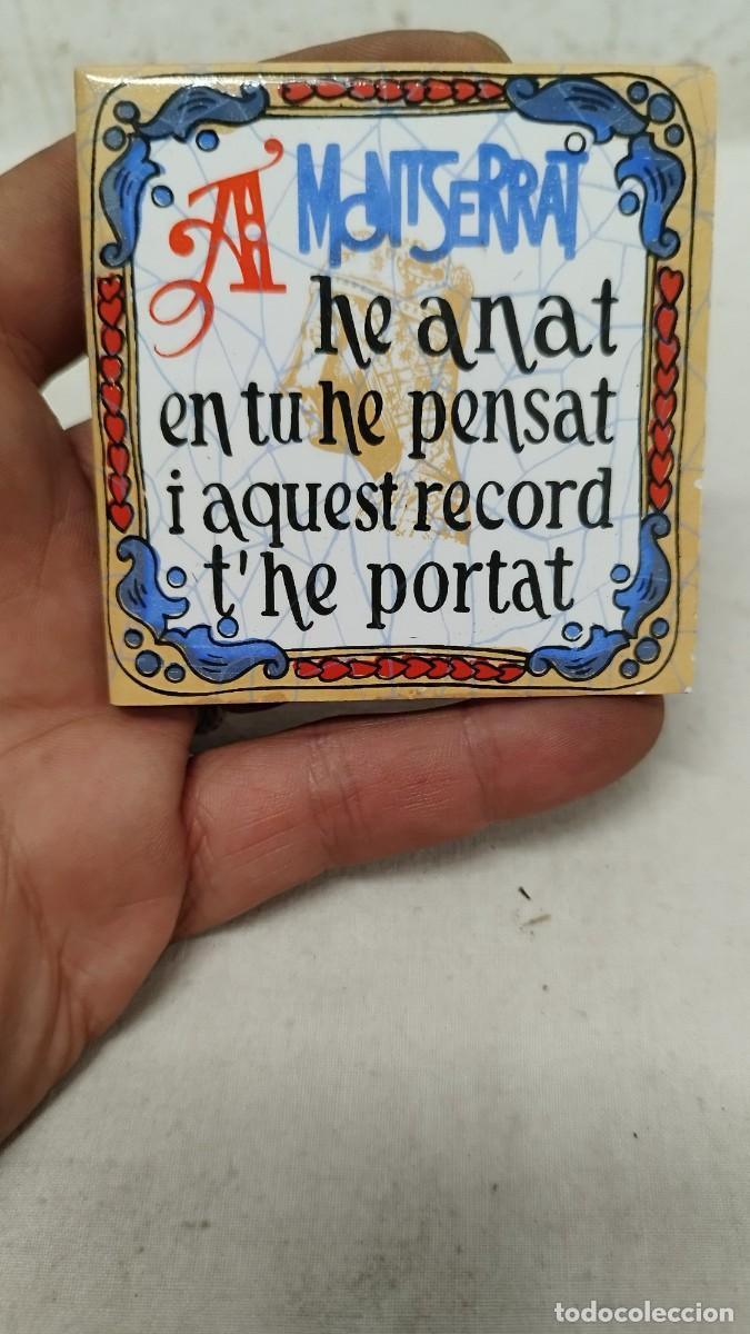 Antig&uuml;edades: Peque&ntilde;o azulejo de Montserrat. - Foto 2