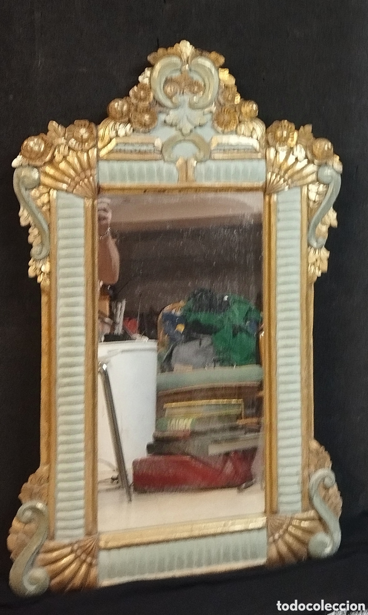 Antig&uuml;edades: Antiguo espejo de madera 100/68 - Foto 2