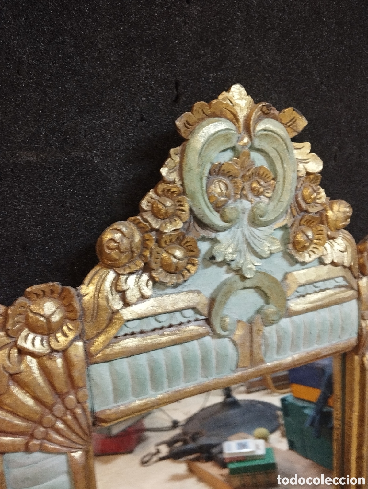 Antig&uuml;edades: Antiguo espejo de madera 100/68 - Foto 4