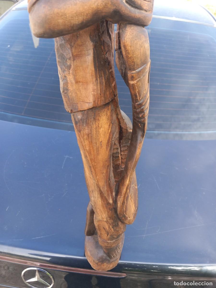 Antig&uuml;edades: TALLA DE MADERA 50 CM - Foto 3