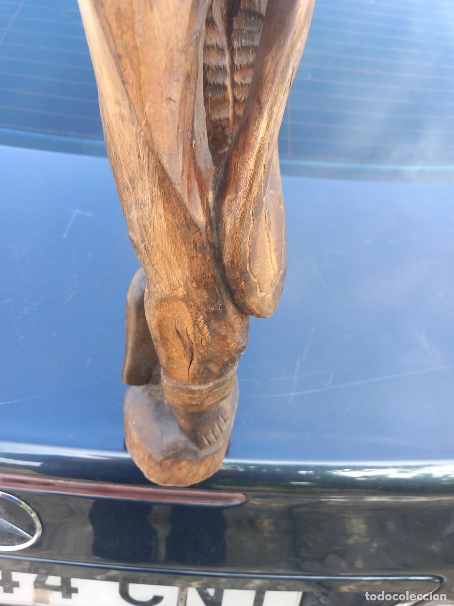 Antig&uuml;edades: TALLA DE MADERA 50 CM - Foto 4