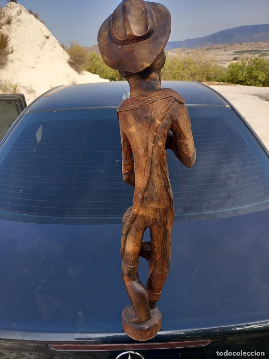 Antig&uuml;edades: TALLA DE MADERA 50 CM - Foto 5