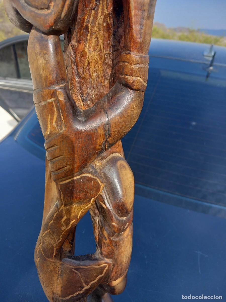 Antig&uuml;edades: TALLA DE MADERA 50 CM - Foto 10