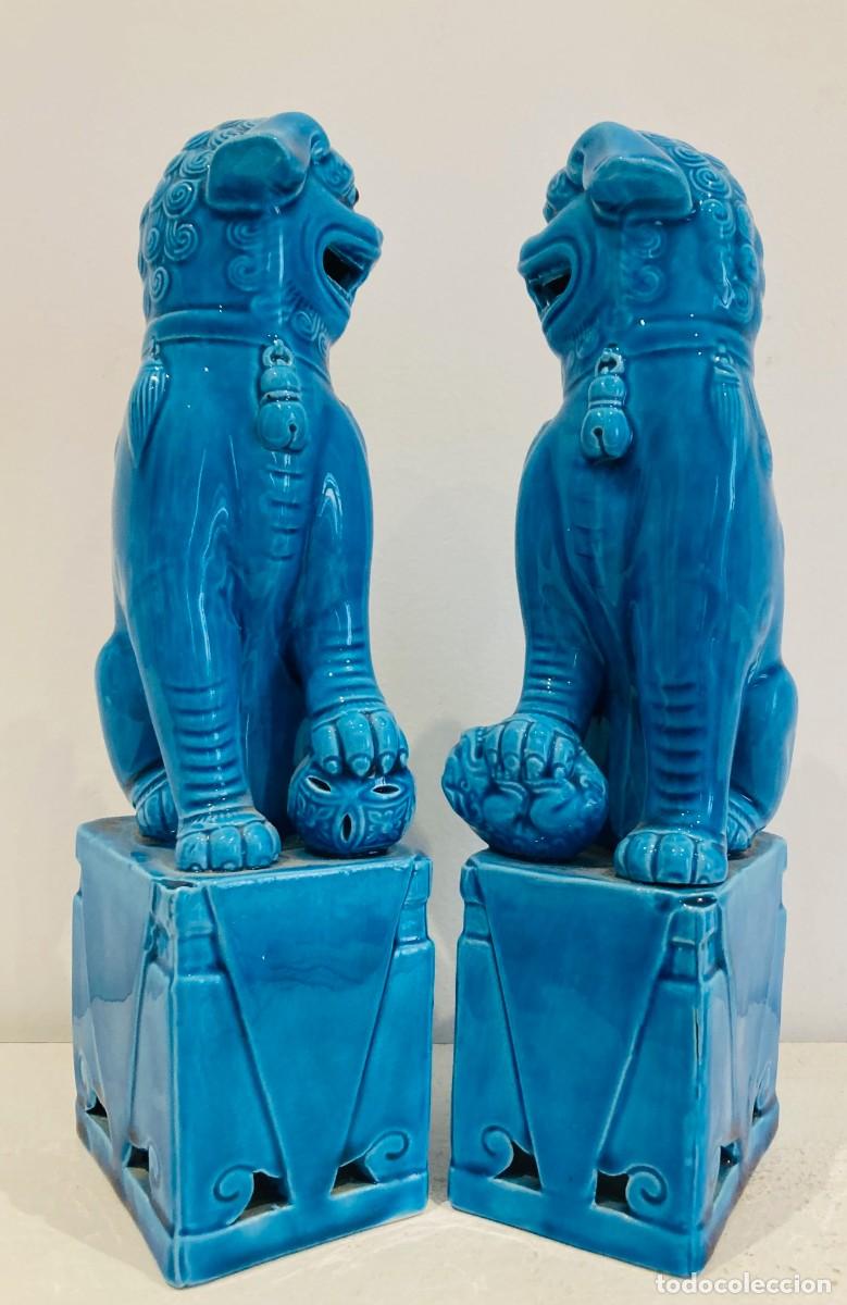 Antig&uuml;edades: Pareja de Perros Guardianes Foo. China - Foto 5