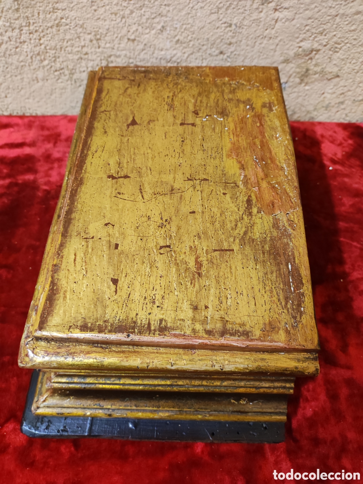 Antig&uuml;edades: Peana madera policromada - Foto 2