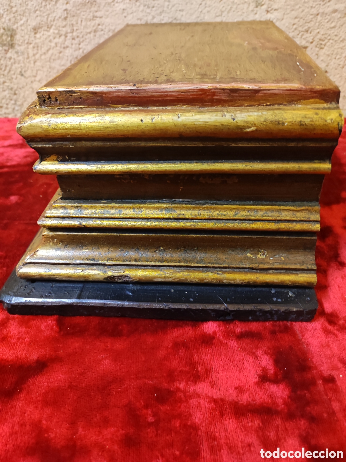 Antig&uuml;edades: Peana madera policromada - Foto 3