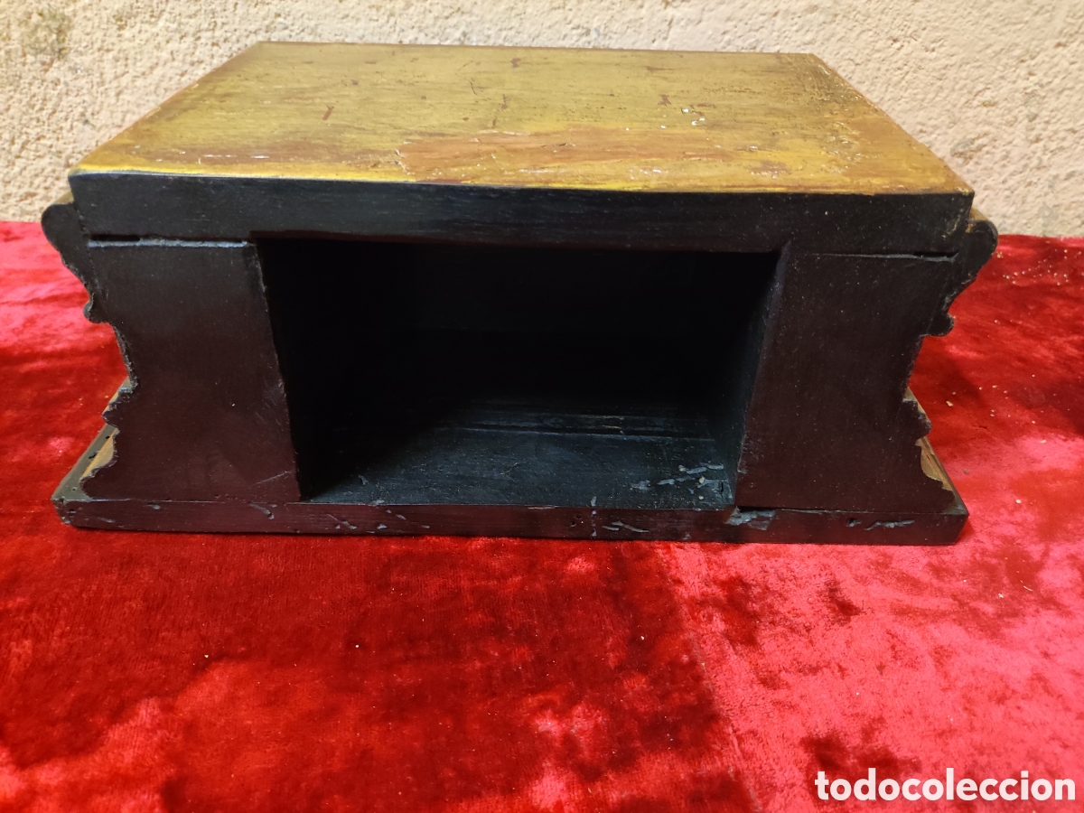 Antig&uuml;edades: Peana madera policromada - Foto 4