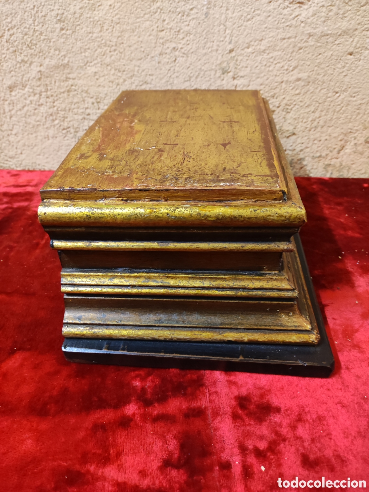 Antig&uuml;edades: Peana madera policromada - Foto 5