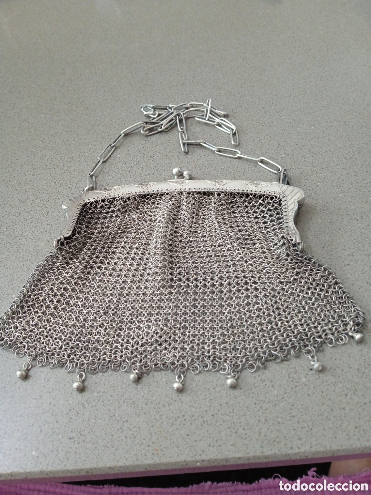 Antig&uuml;edades: Bolso de plata malla Art Deco - Foto 1