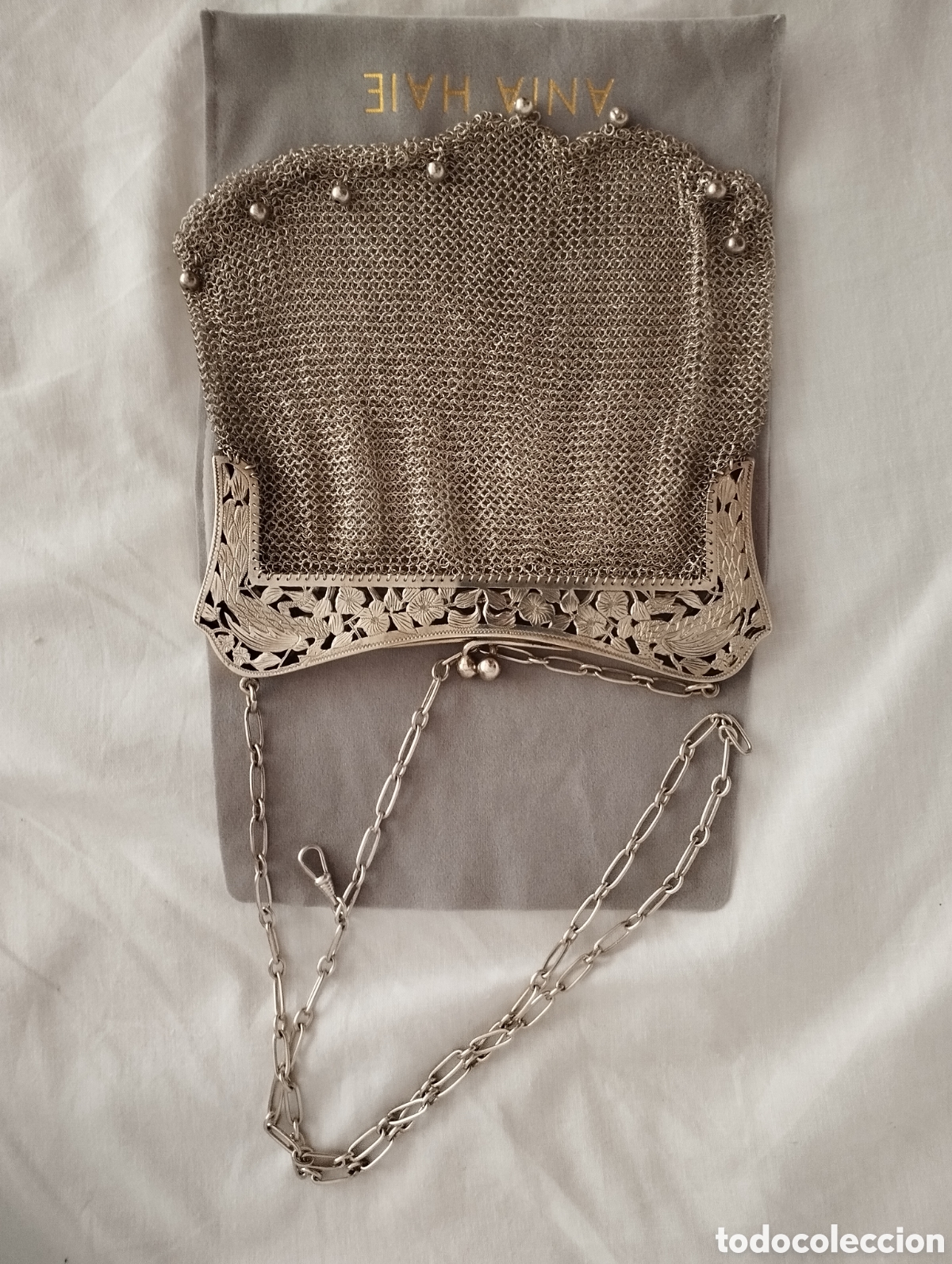 Antig&uuml;edades: Antiguo Bolso Plata. - Foto 6