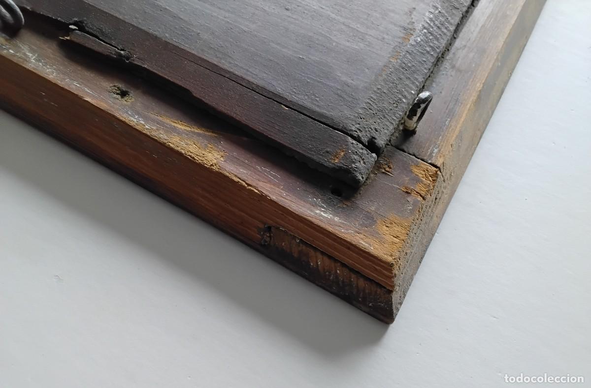 Antig&uuml;edades: Espejo siglo XIX biselado, madera cerezo - Foto 6