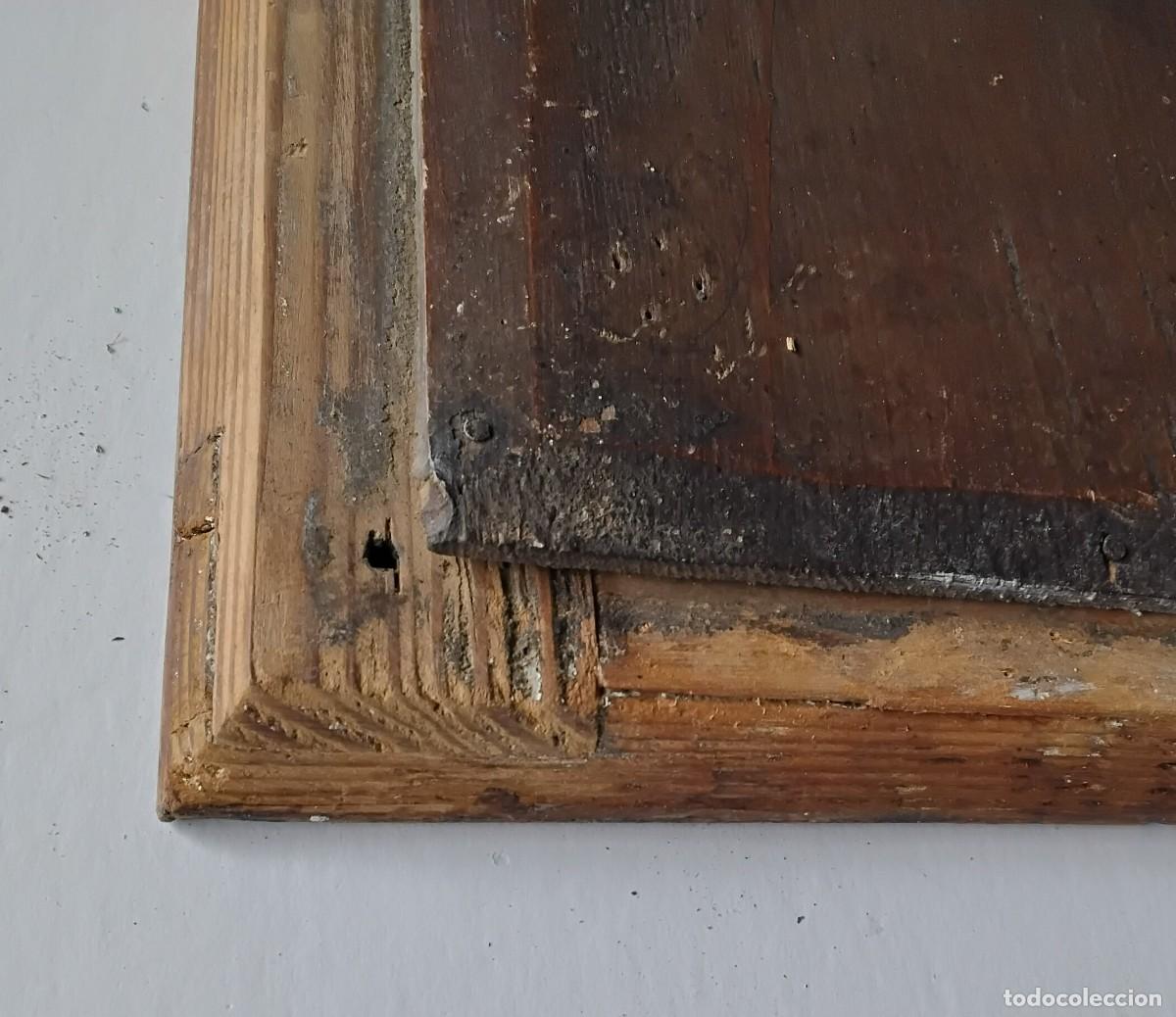 Antig&uuml;edades: Espejo siglo XIX biselado, madera cerezo - Foto 7