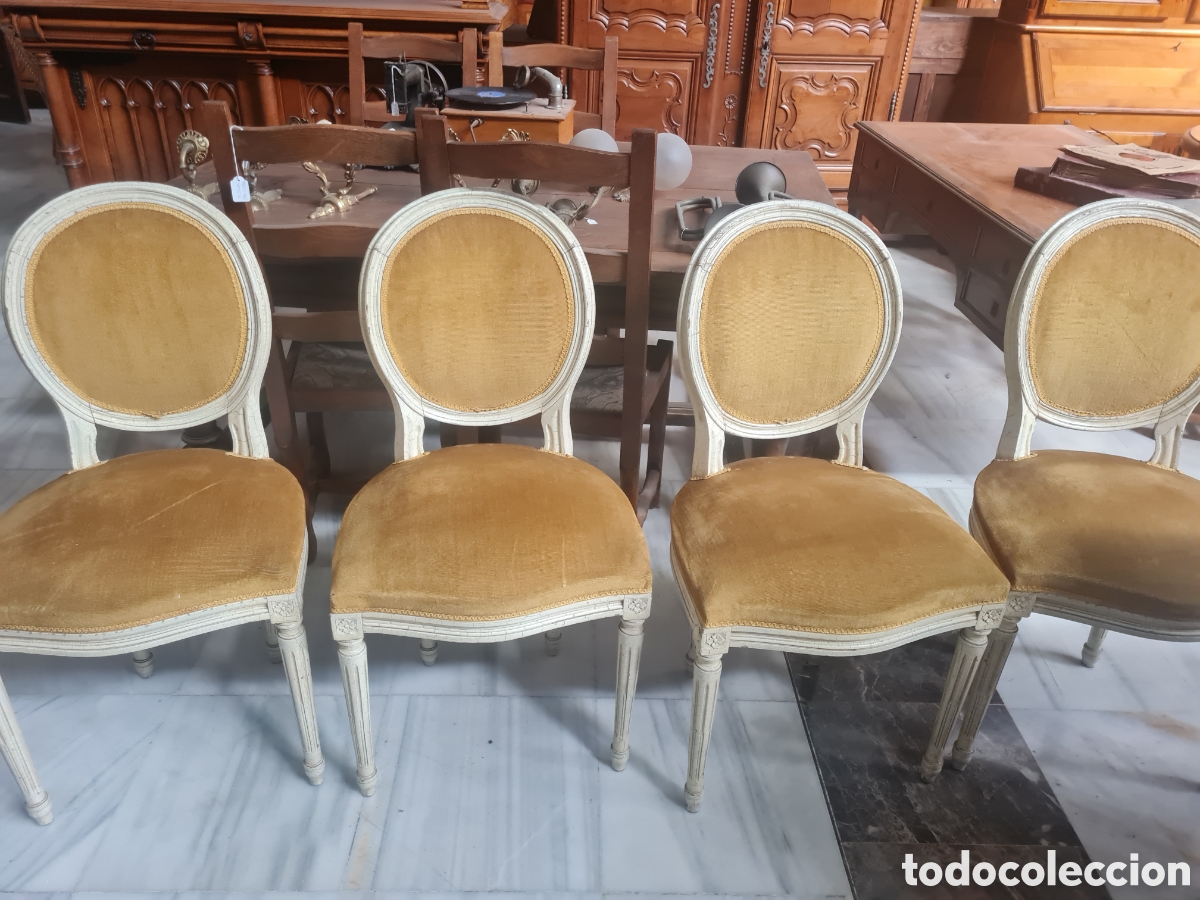 Antig&uuml;edades: Sillas 1930 modelo medallon - Foto 1